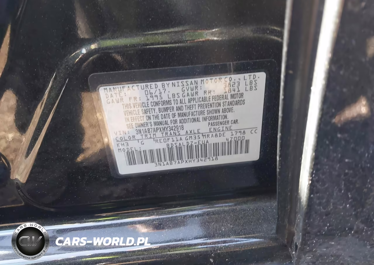 2017 Nissan Sentra Sv VIN:3N1AB7APXHY342918 - 9
