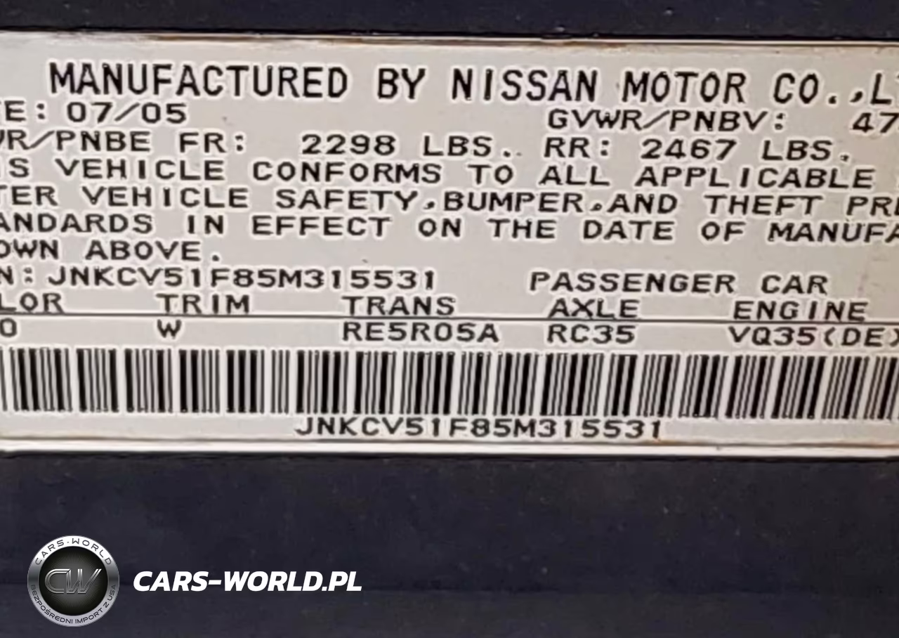 2005 Infiniti G35X VIN:JNKCV51F85M315531 - 9
