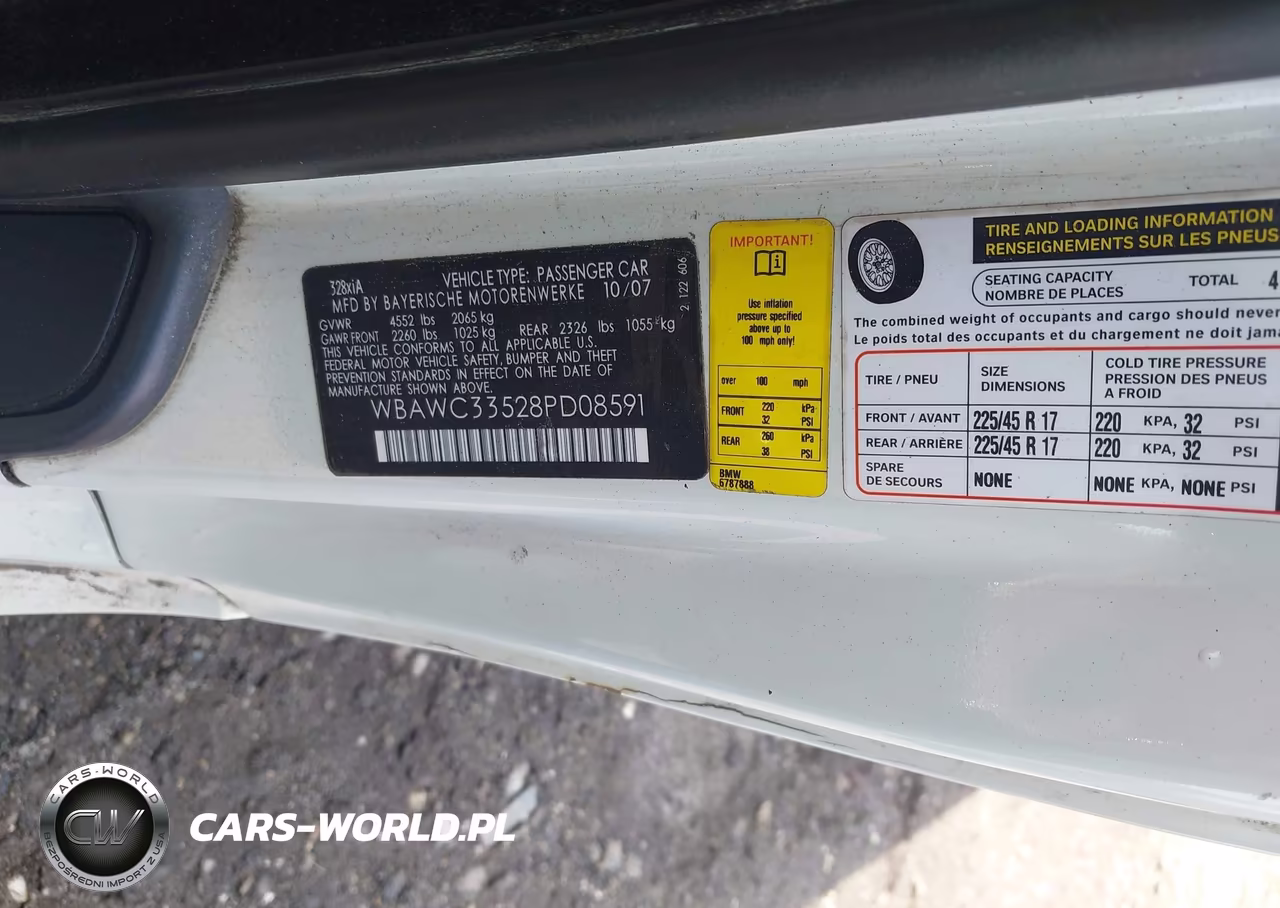 2008 BMW 328Xi VIN:WBAWC33528PD08591 - 9