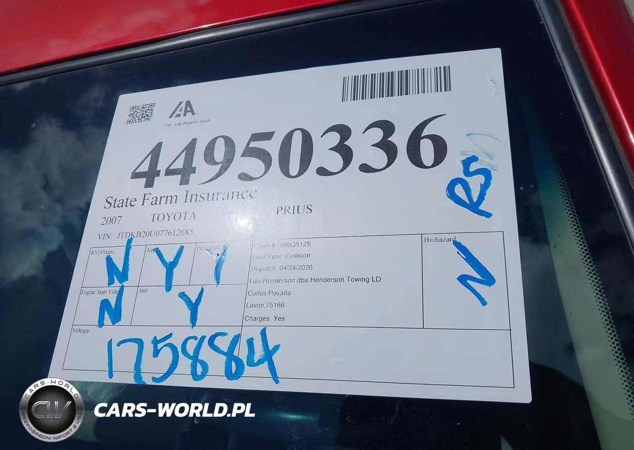 2007 Toyota Prius VIN:JTDKB20U077612685 - 17