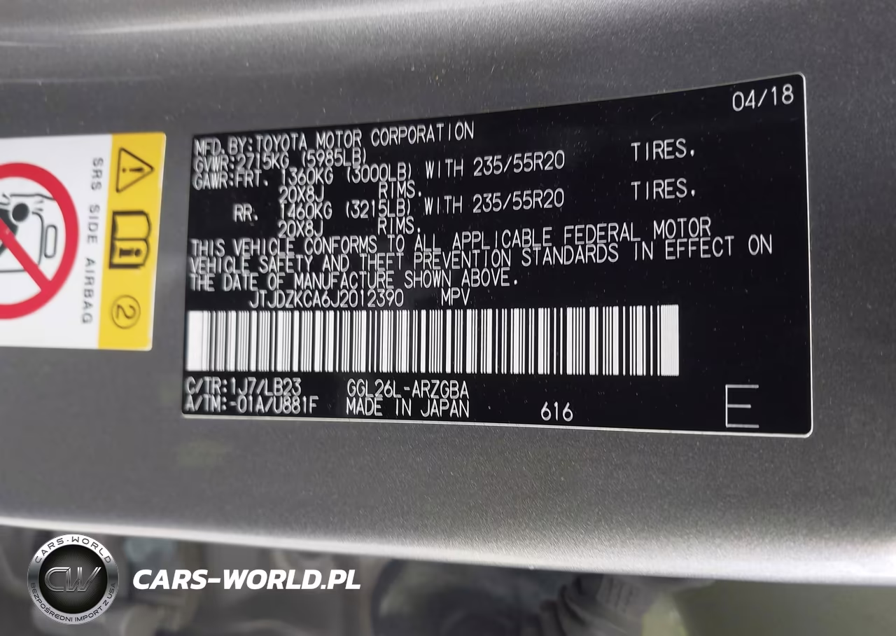 2018 Lexus Rx 350L Premium VIN:JTJDZKCA6J2012390 - 9