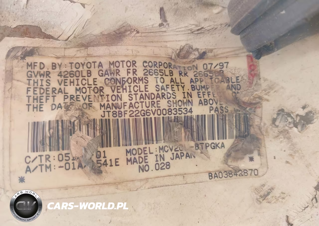 1997 Lexus Es 300 VIN:JT8BF22G6V0083534 - 9