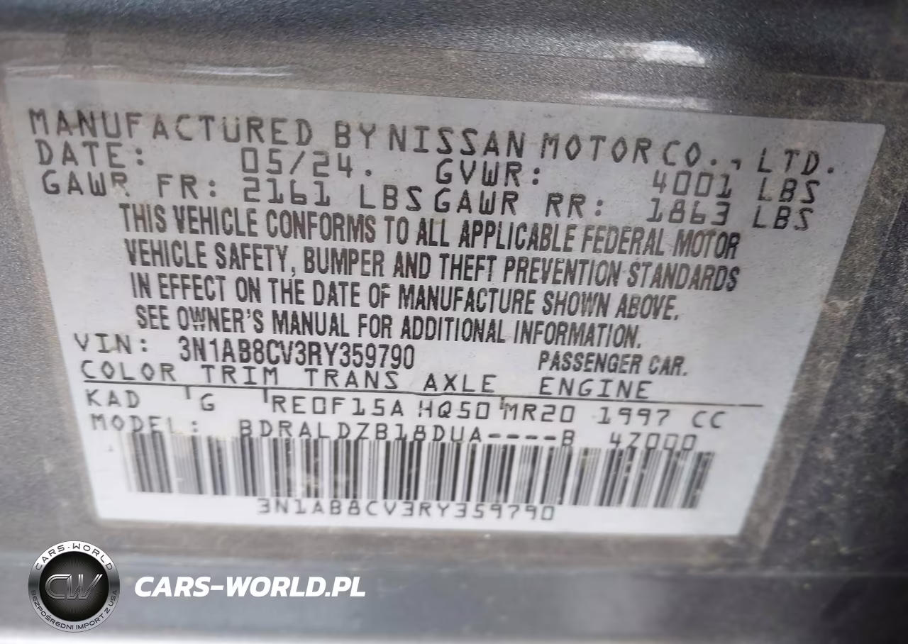 2024 Nissan Sentra Sv Xtronic Cvt VIN:3N1AB8CV3RY359790 - 9