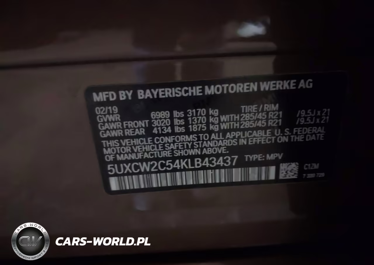2019 BMW X7 xDrive40I VIN:5UXCW2C54KLB43437 - 9