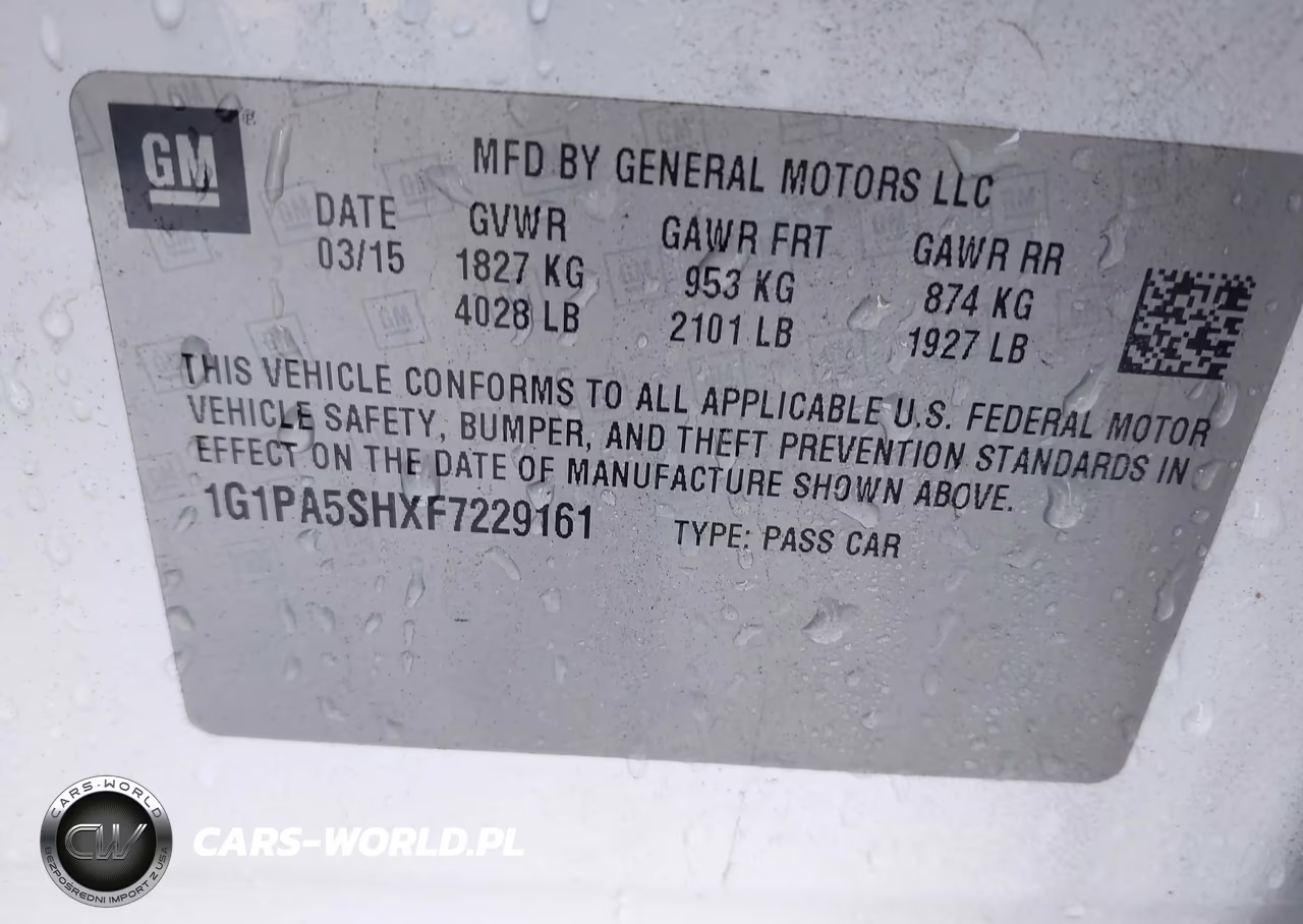 2015 Chevrolet Cruze Ls Auto VIN:1G1PA5SHXF7229161 - 9