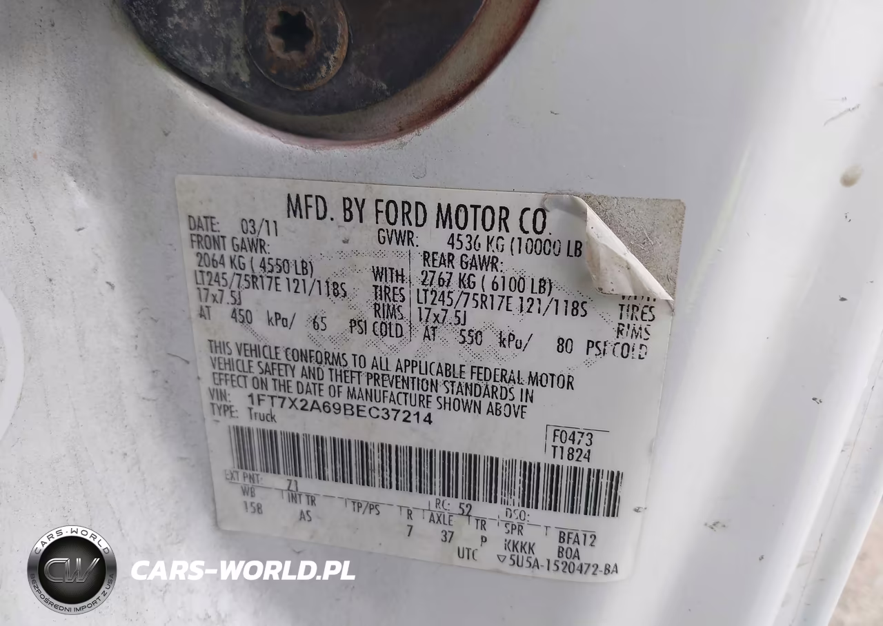 2011 Ford F-250 Xl VIN:1FT7X2A69BEC37214 - 9