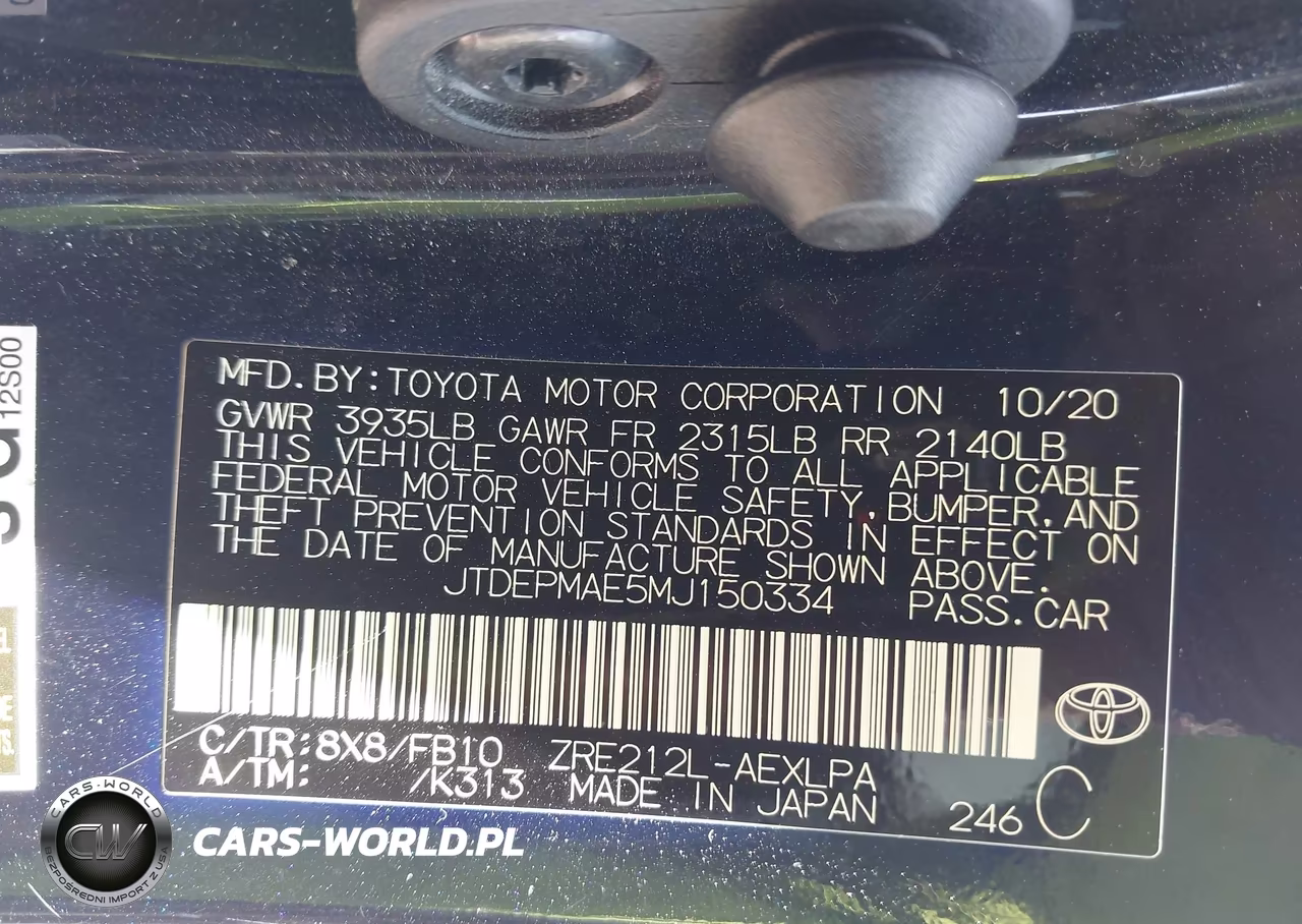2021 Toyota Corolla Le VIN:JTDEPMAE5MJ150334 - 9