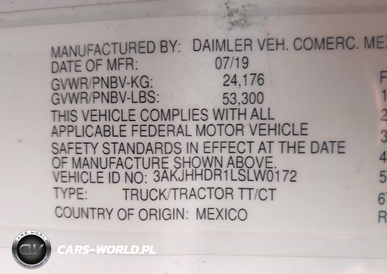 2020 Freightliner New Cascadia 126 VIN:3AKJHHDR1LSLW0172 - 8