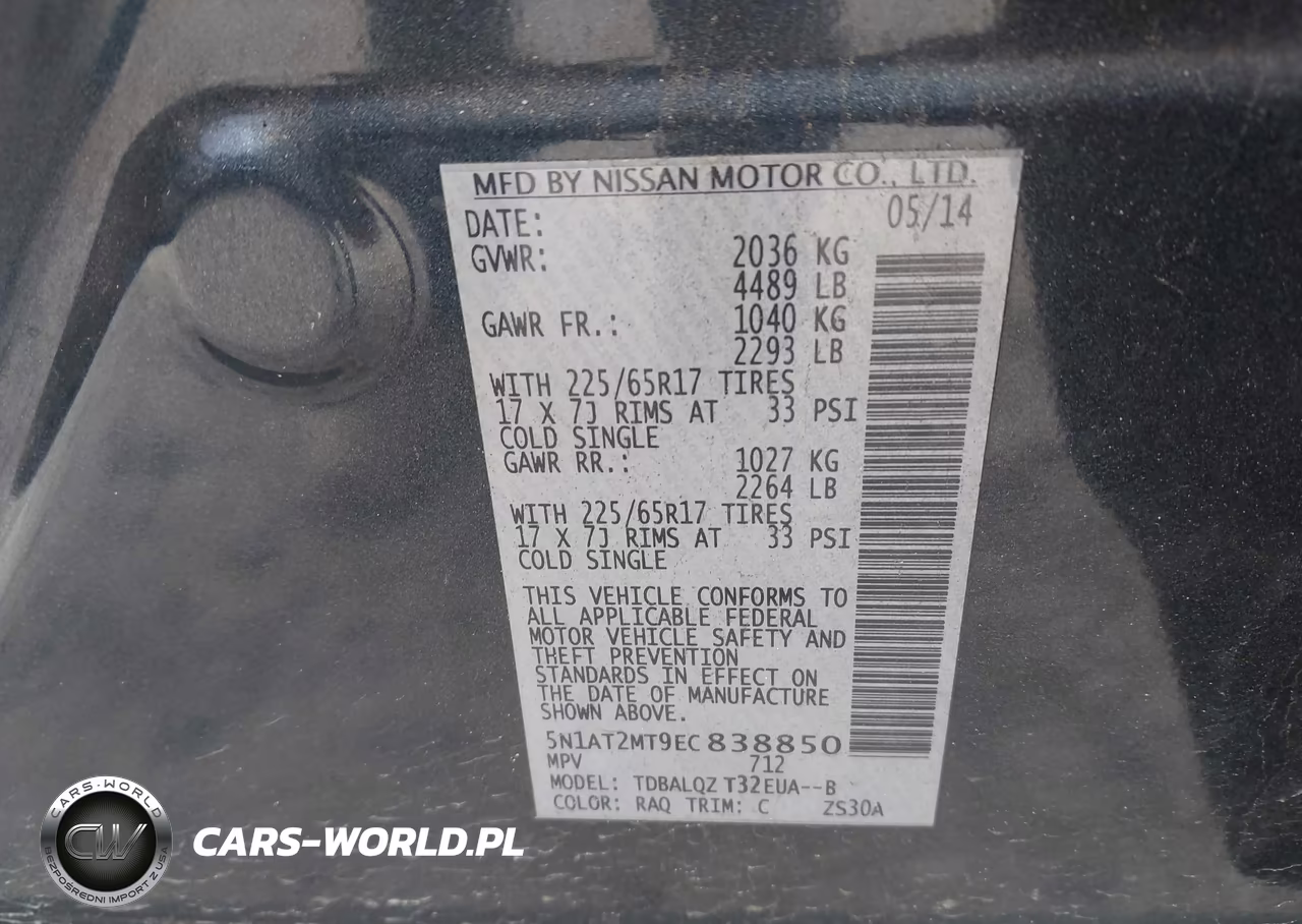 2014 Nissan Rogue Sv VIN:5N1AT2MT9EC838850 - 9