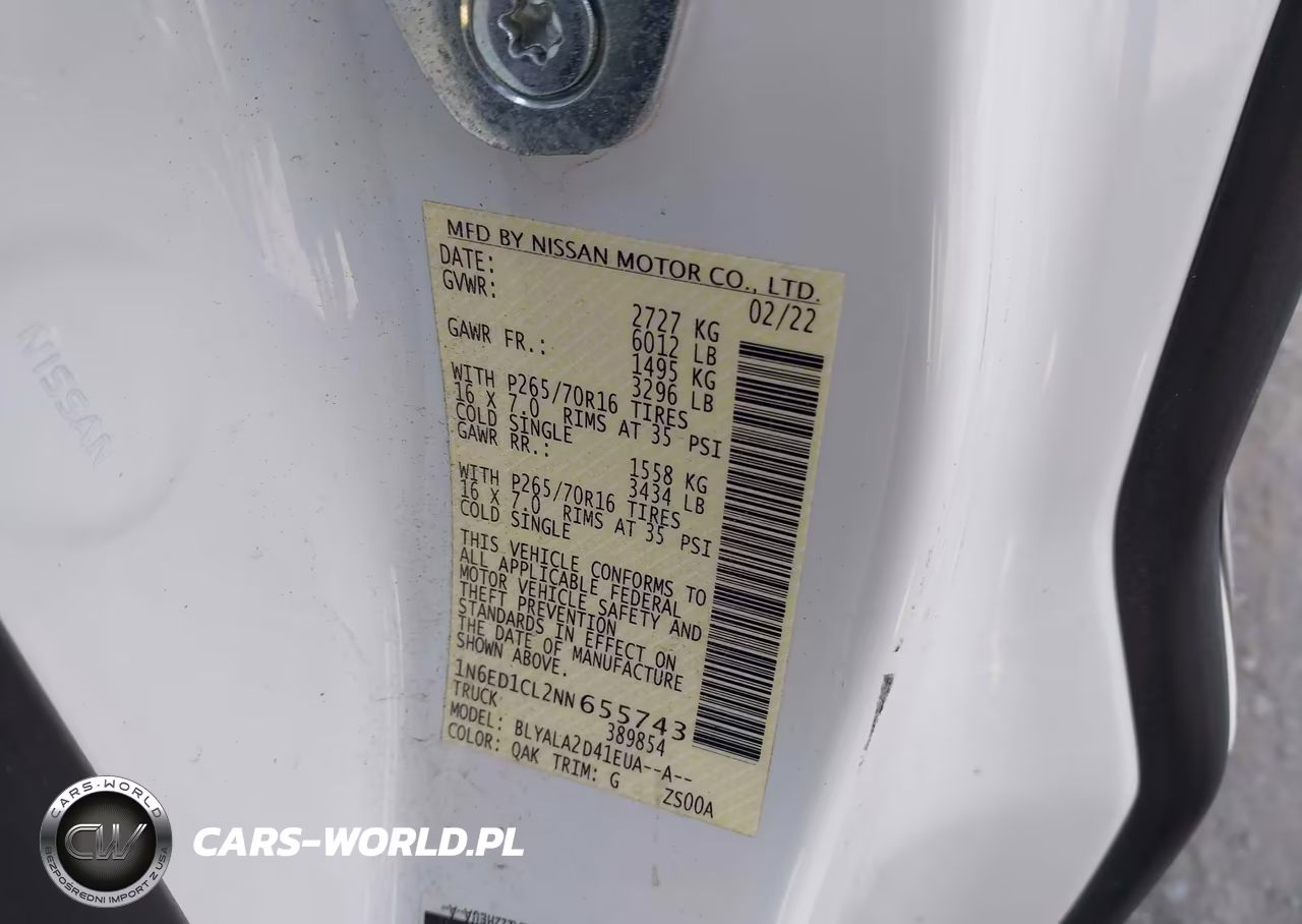 2022 Nissan Frontier King Cab S 4X2 VIN:1N6ED1CL2NN655743 - 9