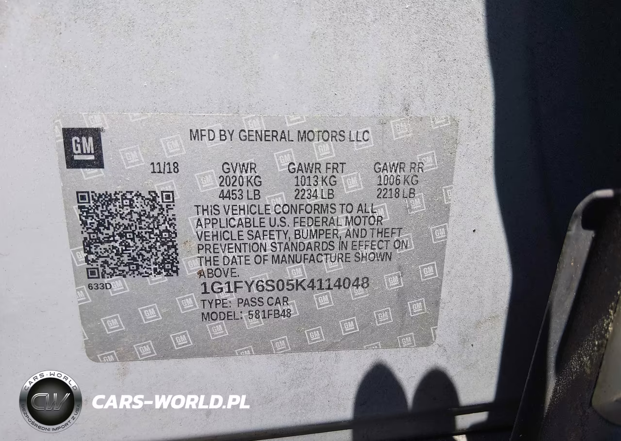 2019 Chevrolet Bolt Ev Lt VIN:1G1FY6S05K4114048 - 9