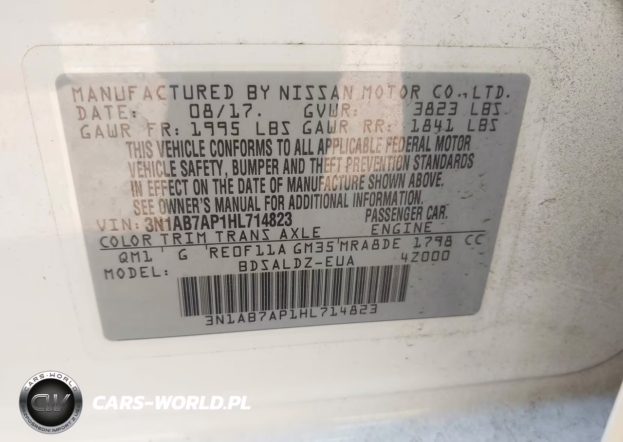 2017 Nissan Sentra Sv VIN:3N1AB7AP1HL714823 - 9
