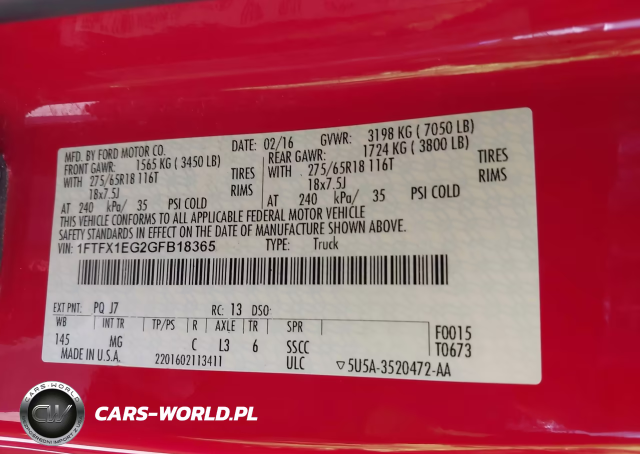 2016 Ford F-150 Xlt VIN:1FTFX1EG2GFB18365 - 9