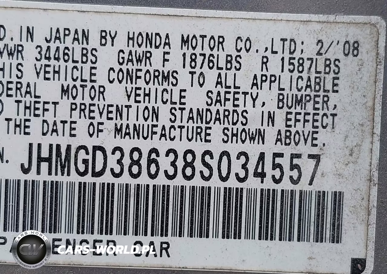 2008 Honda Fit Sport VIN:JHMGD38638S034557 - 9