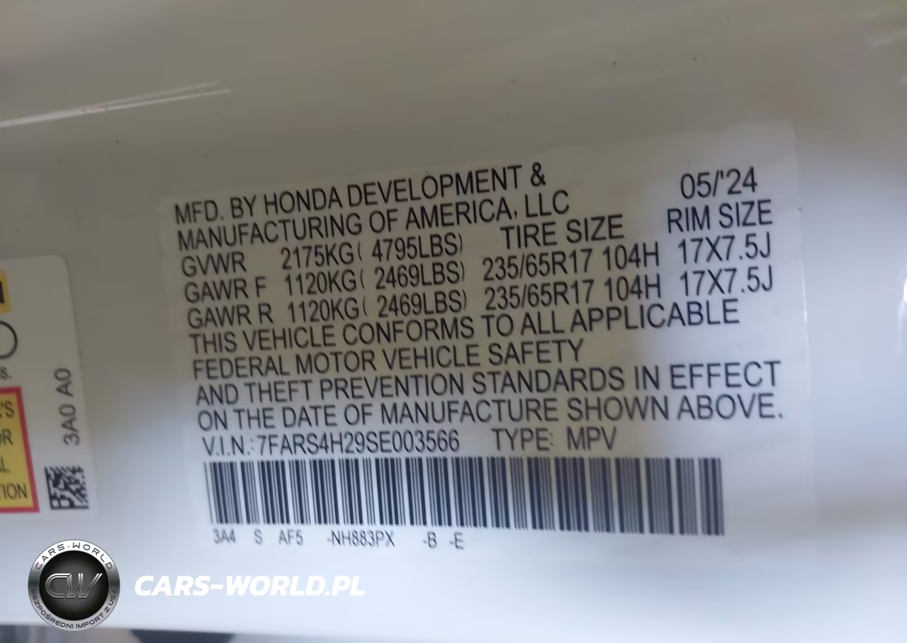 2025 Honda Cr-V Lx Awd VIN:7FARS4H29SE003566 - 9