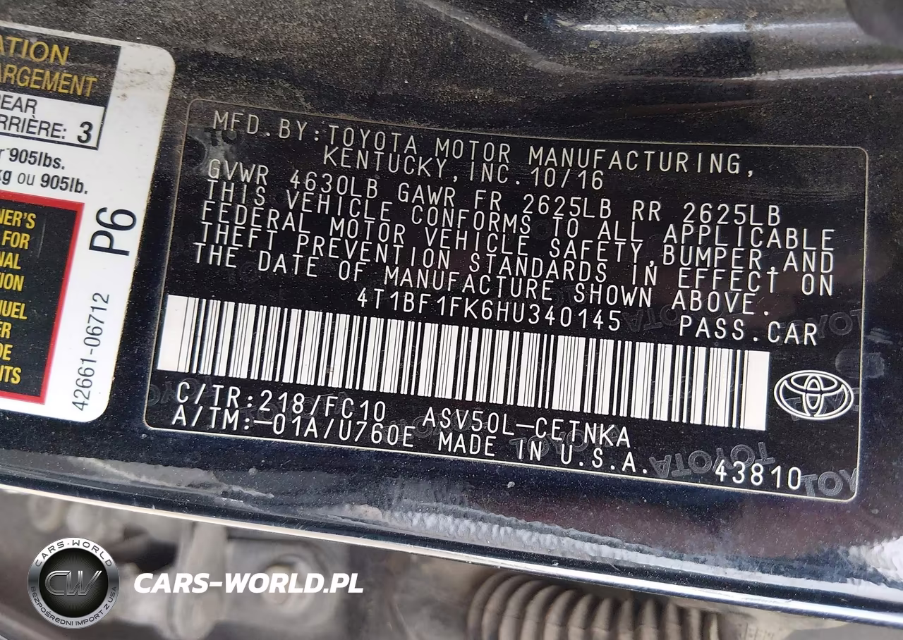 2017 Toyota Camry Le VIN:4T1BF1FK6HU340145 - 9