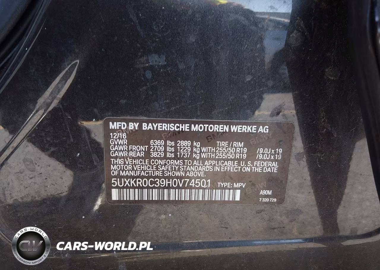 2017 BMW X5 xDrive35I VIN:5UXKR0C39H0V74501 - 9