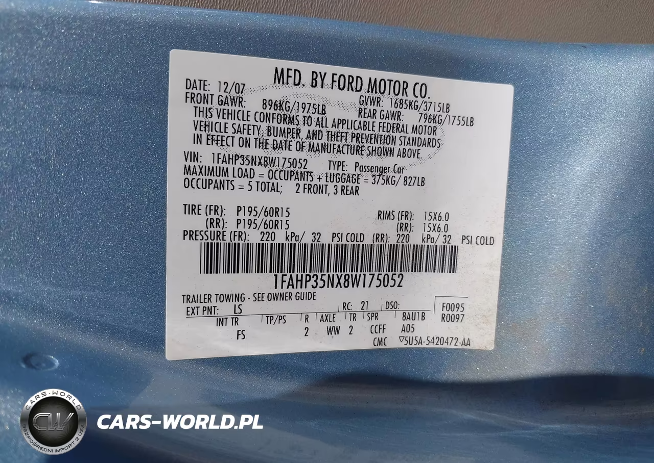 2008 Ford Focus Se-Ses VIN:1FAHP35NX8W175052 - 9