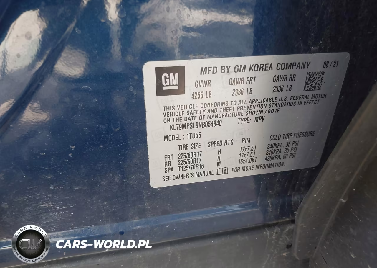 2022 Chevrolet Trailblazer Fwd Lt VIN:KL79MPSL9NB054840 - 9