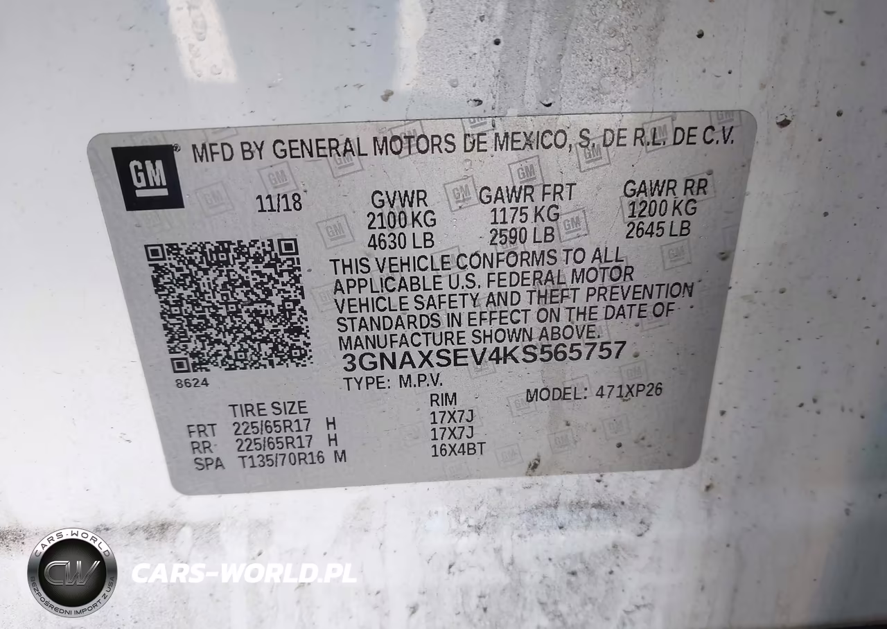 2019 Chevrolet Equinox Ls VIN:3GNAXSEV4KS565757 - 9