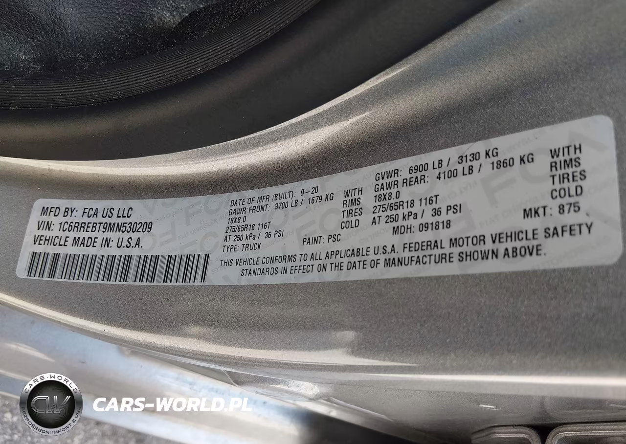 2021 Ram 1500 Big Horn 4X2 6'4 Box VIN:1C6RREBT9MN530209 - 9