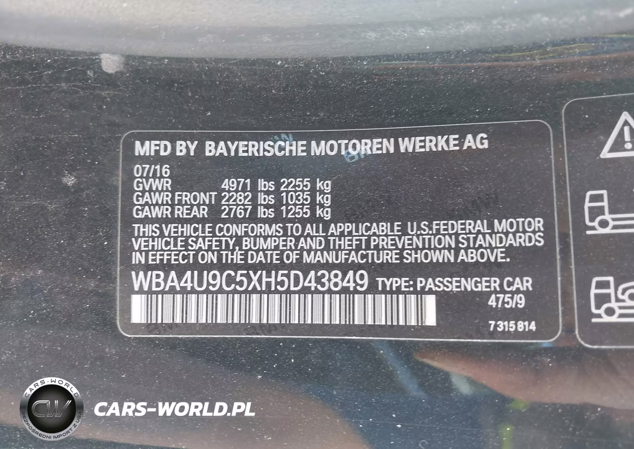 2017 BMW 430I xDrive VIN:WBA4U9C5XH5D43849 - 9