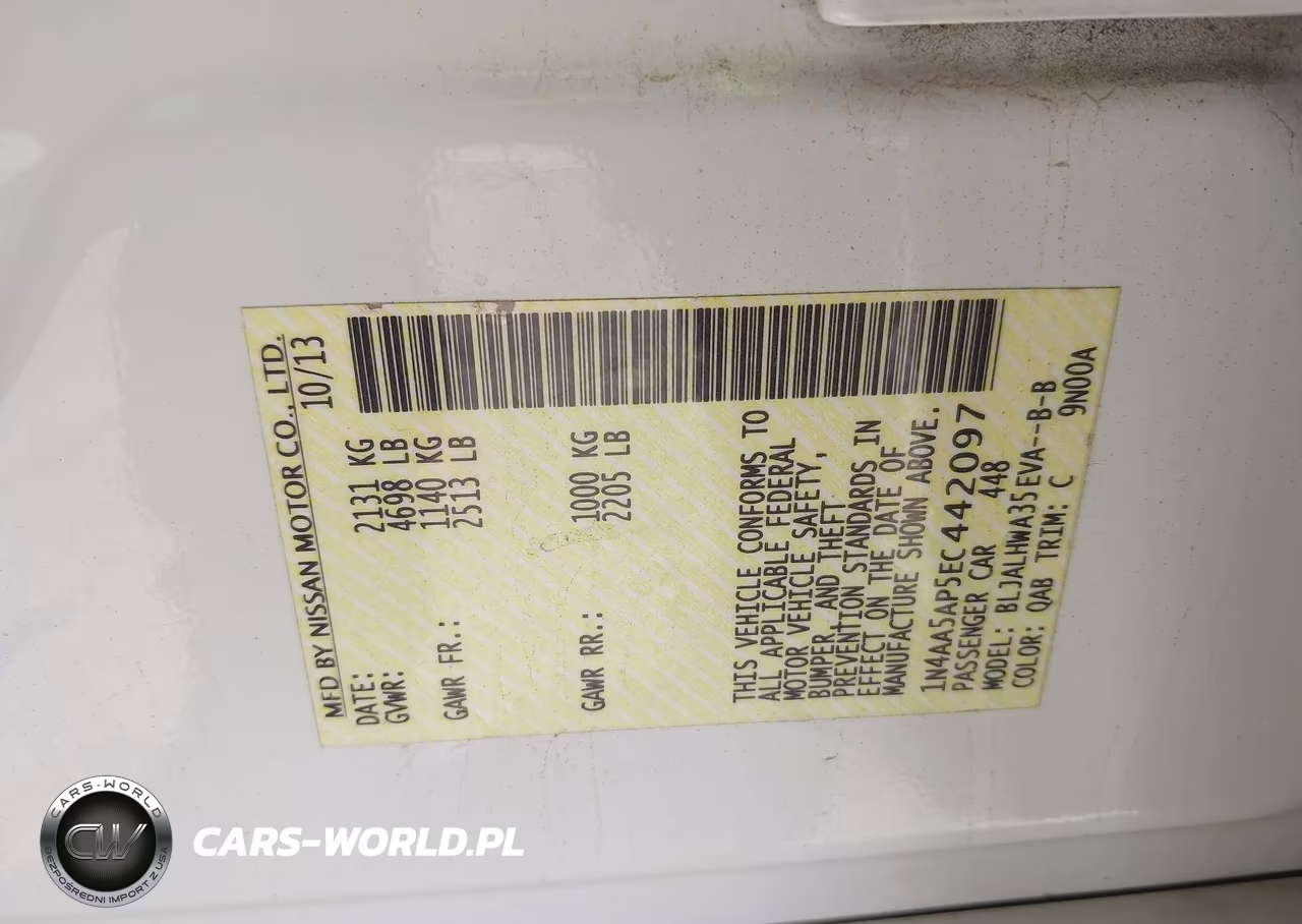 2014 Nissan Maxima 3.5 Sv VIN:1N4AA5AP5EC442097 - 9