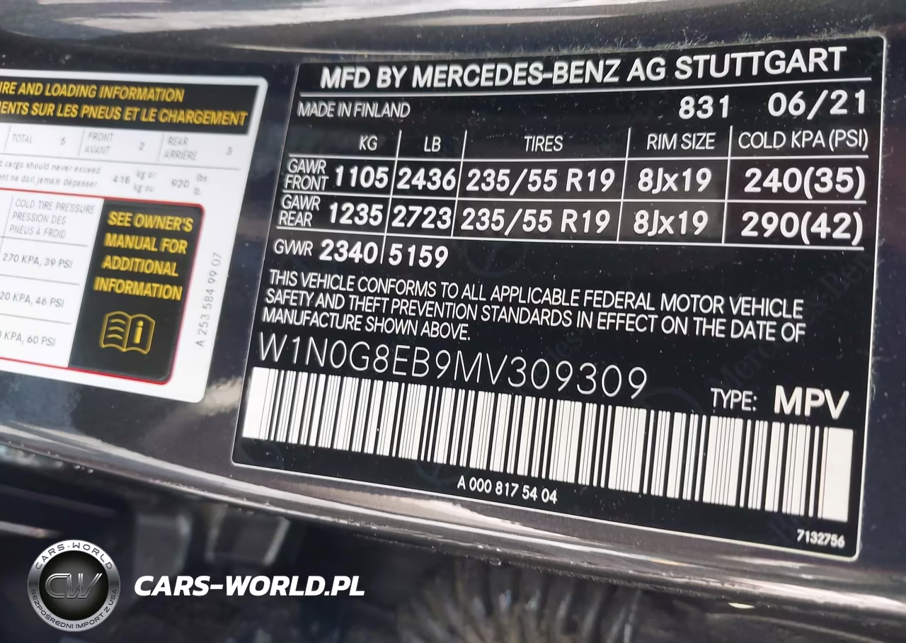 2021 Mercedes-Benz Glc 300 4Matic Suv VIN:W1N0G8EB9MV309309 - 9