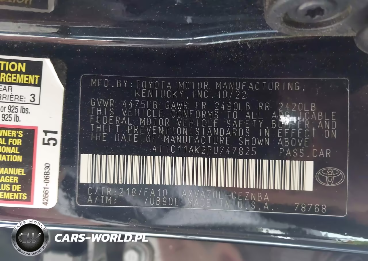 2023 Toyota Camry Le VIN:4T1C11AK2PU747825 - 9