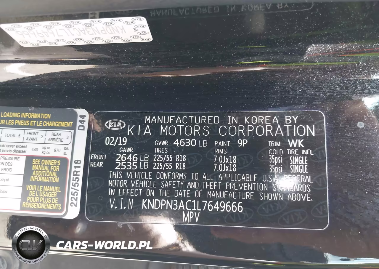2020 Kia Sportage Ex VIN:KNDPN3AC1L7649666 - 9
