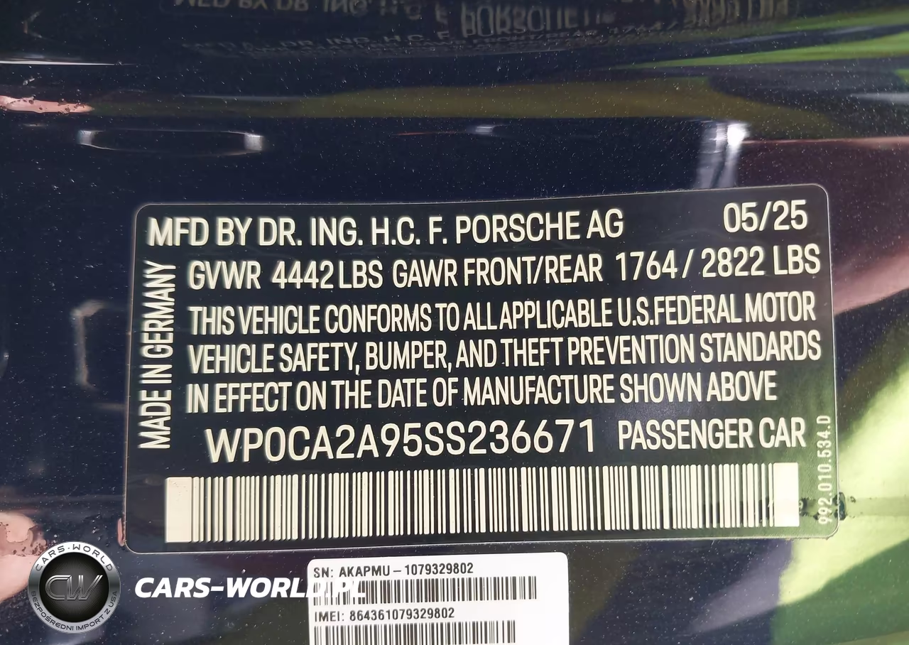 2025 Porsche 911 Carrera Cabriolet-Carrera T Cabriolet VIN:WP0CA2A95SS236671 - 9