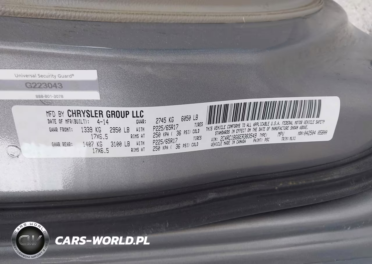 2014 Chrysler Town & Country Touring VIN:2C4RC1BG6ER383549 - 9