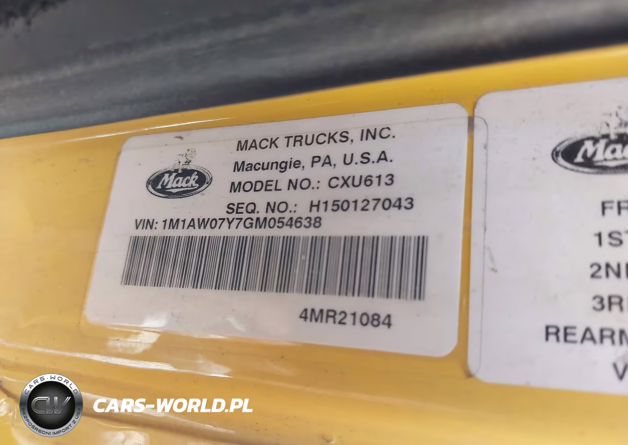 2016 Mack 600 Cxu600 VIN:1M1AW07Y7GM054638 - 8