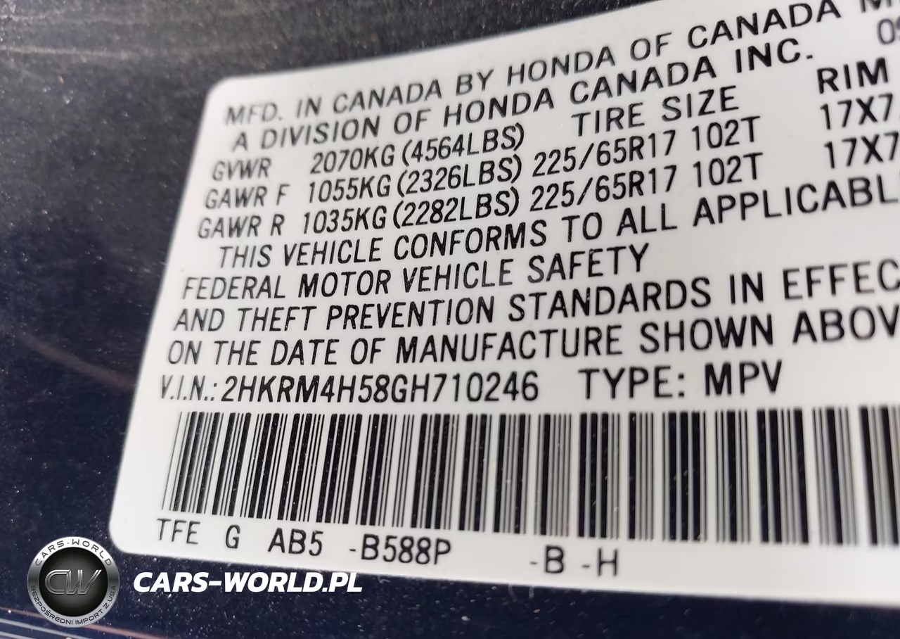 2016 Honda Cr-V Ex VIN:2HKRM4H58GH710246 - 9