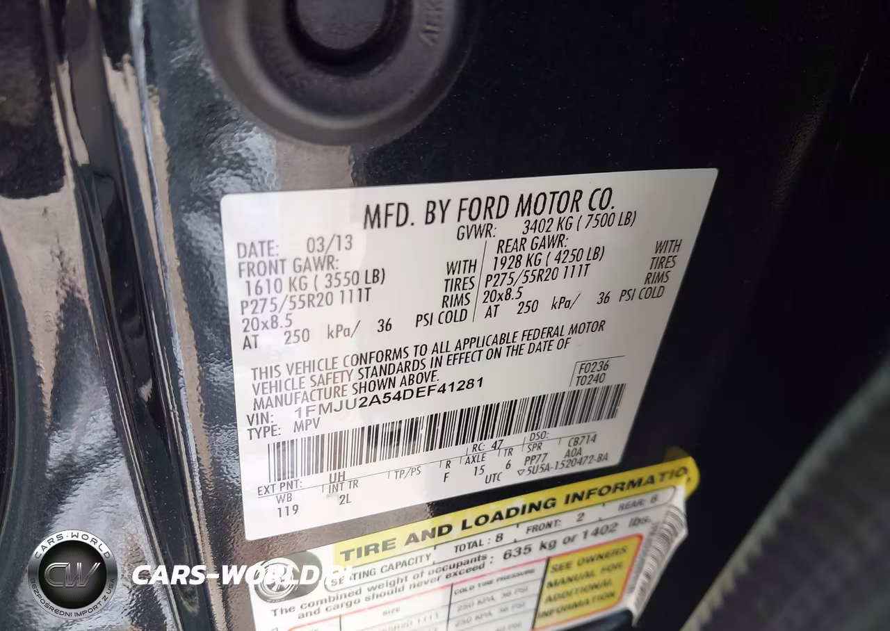 2013 Ford Expedition Limited VIN:1FMJU2A54DEF41281 - 9
