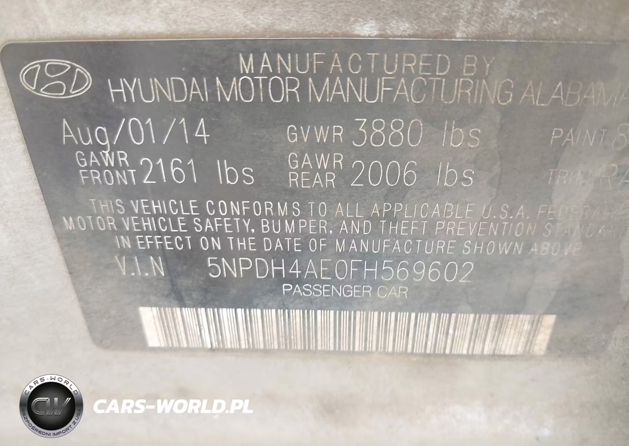 2015 Hyundai Elantra Se VIN:5NPDH4AE0FH569602 - 9