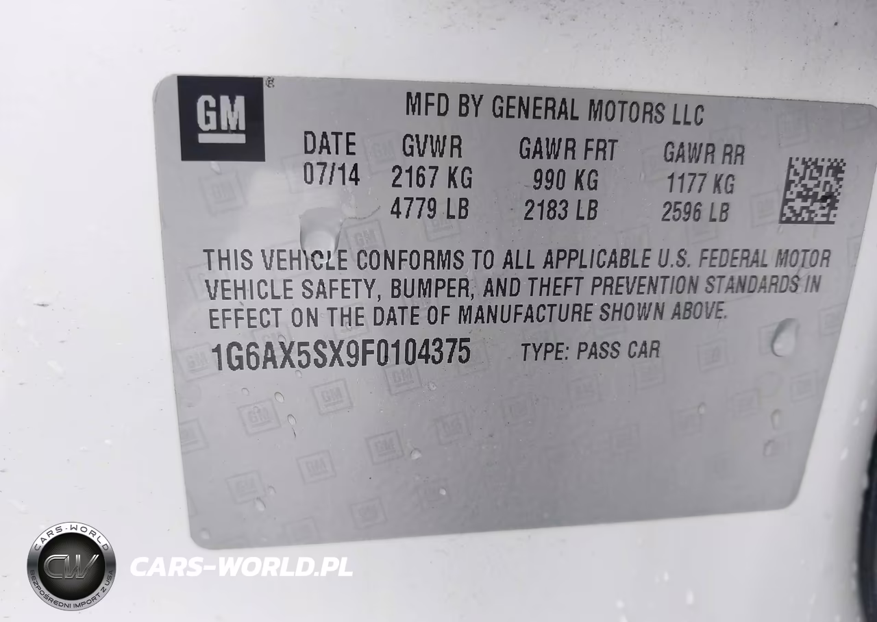 2015 Cadillac Cts Luxury VIN:1G6AX5SX9F0104375 - 9