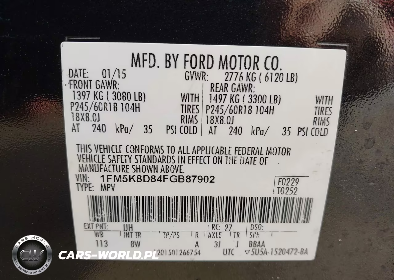 2015 Ford Explorer Xlt VIN:1FM5K8D84FGB87902 - 9
