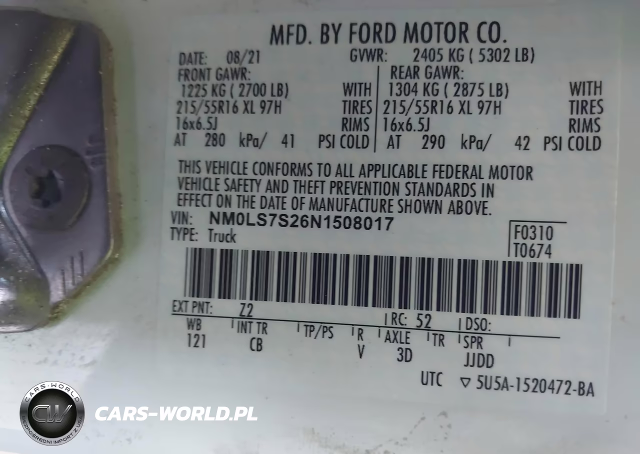 2022 Ford Transit Connect Xl VIN:NM0LS7S26N1508017 - 9