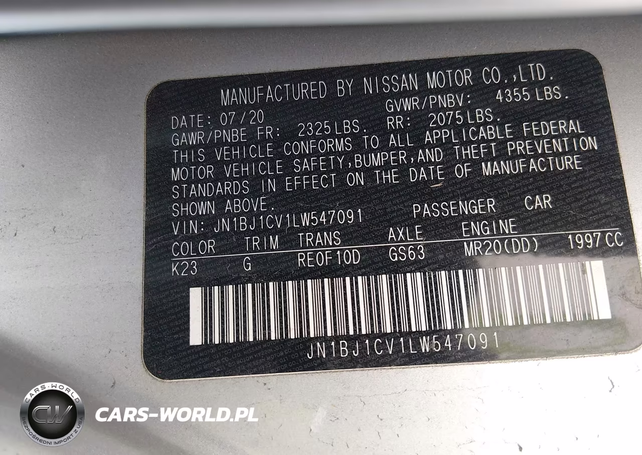 2020 Nissan Rogue Sport S Fwd Xtronic Cvt VIN:JN1BJ1CV1LW547091 - 9