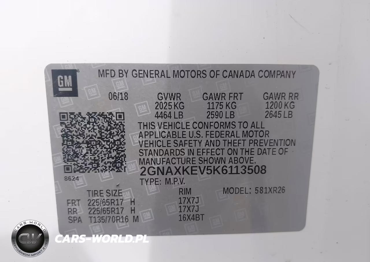 2019 Chevrolet Equinox Lt VIN:2GNAXKEV5K6113508 - 9