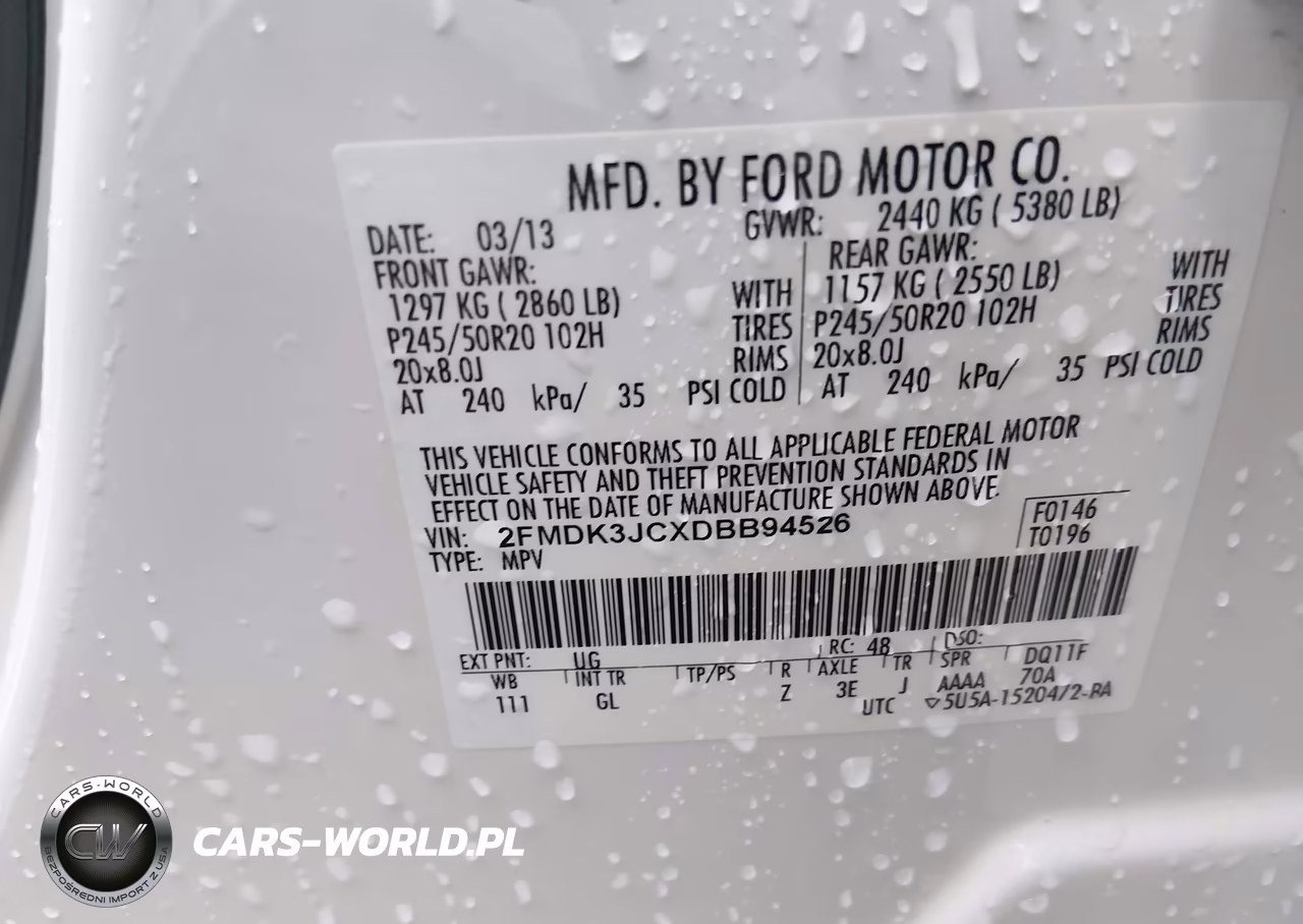 2013 Ford Edge Sel VIN:2FMDK3JCXDBB94526 - 9