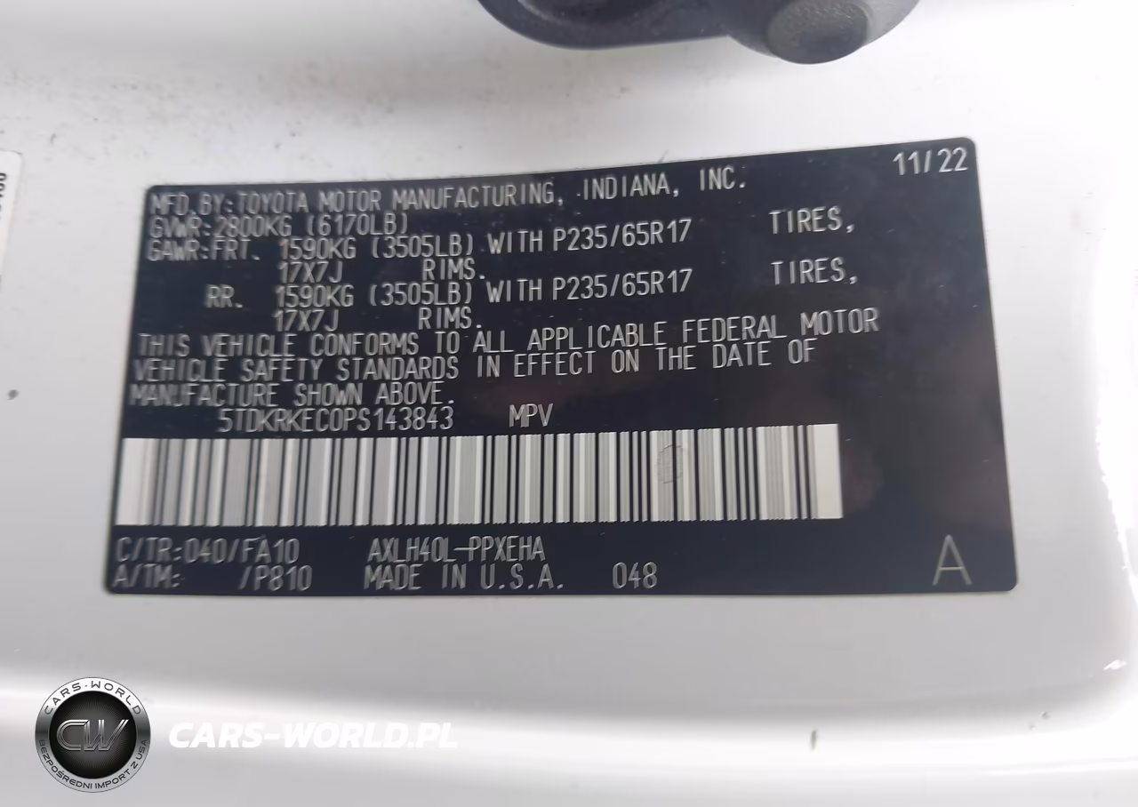 2023 Toyota Sienna Le VIN:5TDKRKEC0PS143843 - 9