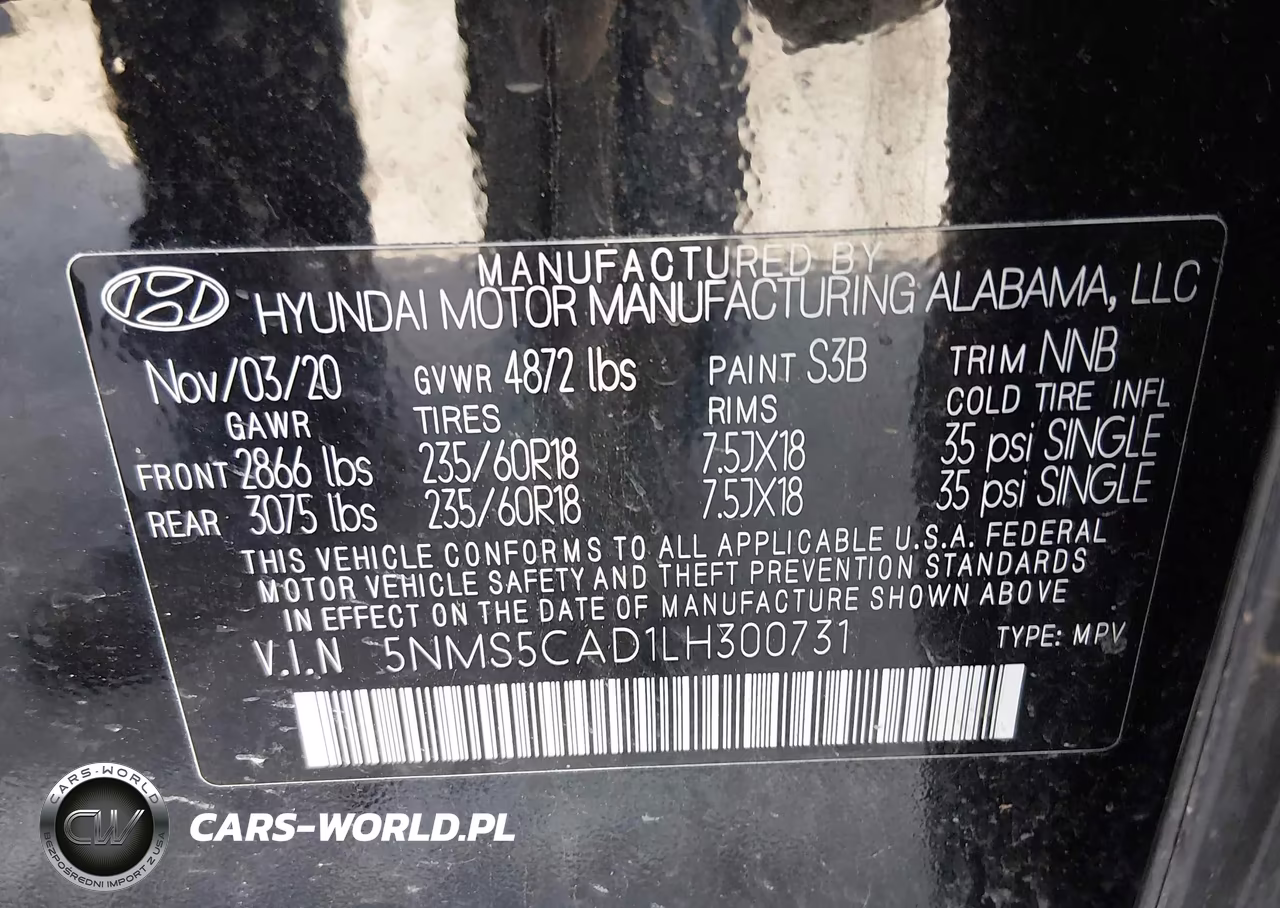 2020 Hyundai Santa Fe Limited VIN:5NMS5CAD1LH300731 - 9