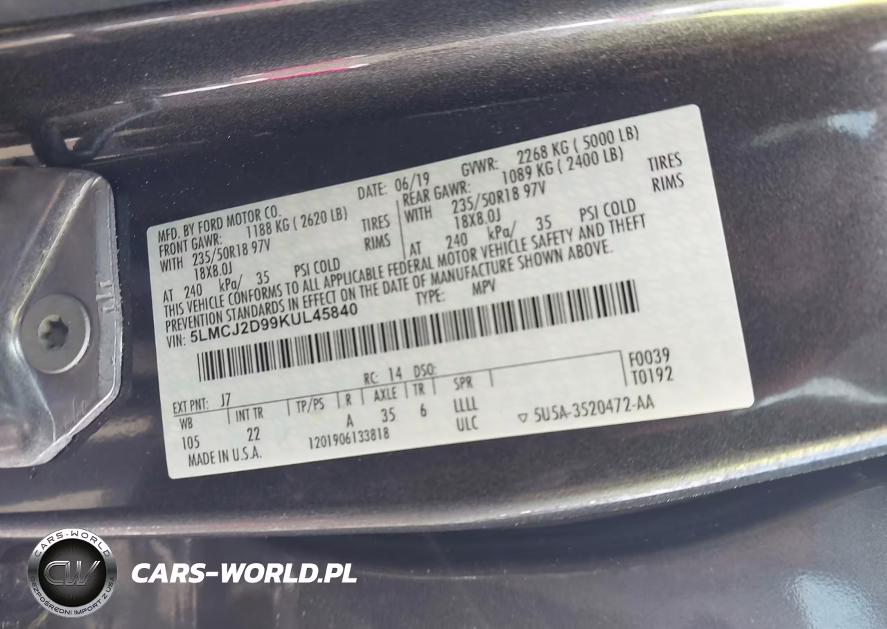 2019 Lincoln Mkc Select VIN:5LMCJ2D99KUL45840 - 9