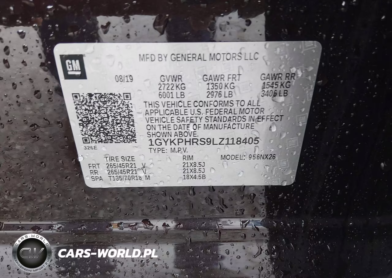2020 Cadillac Xt6 Awd Sport VIN:1GYKPHRS9LZ118405 - 9