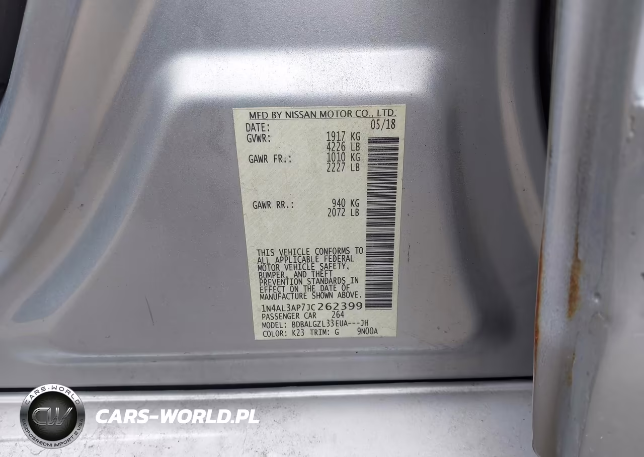 2018 Nissan Altima 2.5 S VIN:1N4AL3AP7JC262399 - 9
