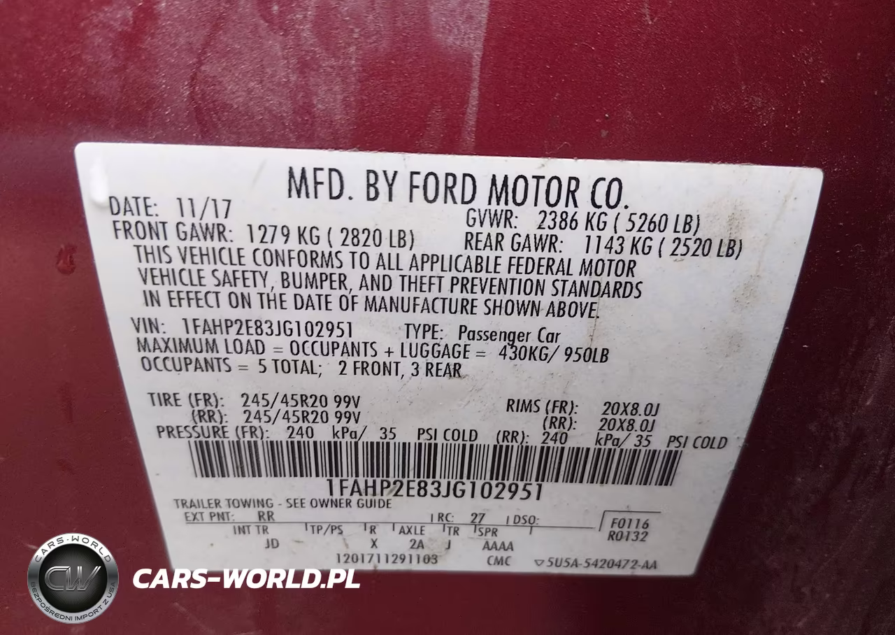 2018 Ford Taurus Sel VIN:1FAHP2E83JG102951 - 9