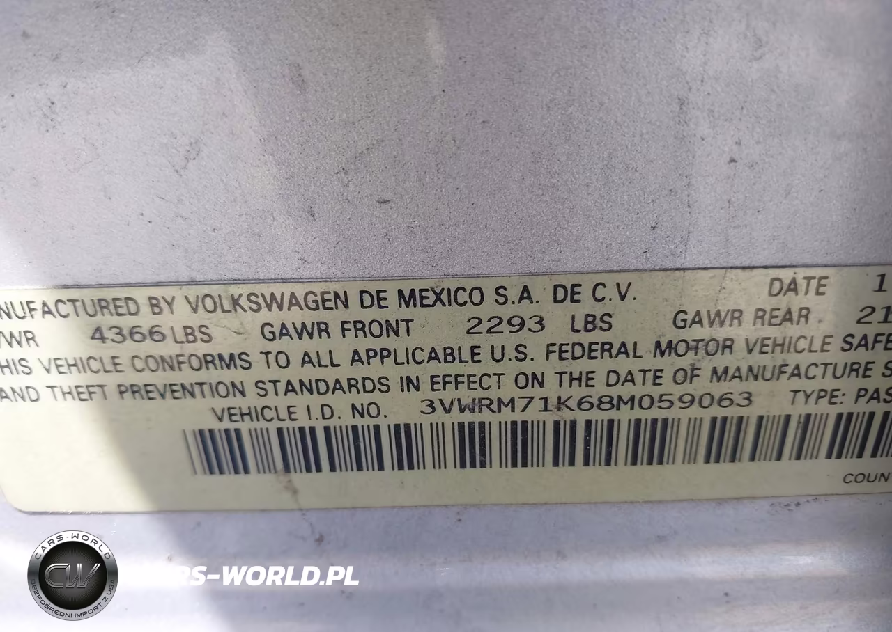 2008 Volkswagen Jetta Se-Sel VIN:3VWRM71K68M059063 - 9