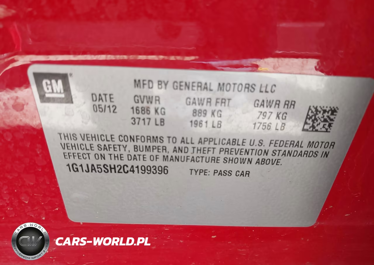 2012 Chevrolet Sonic 2Ls VIN:1G1JA5SH2C4199396 - 9